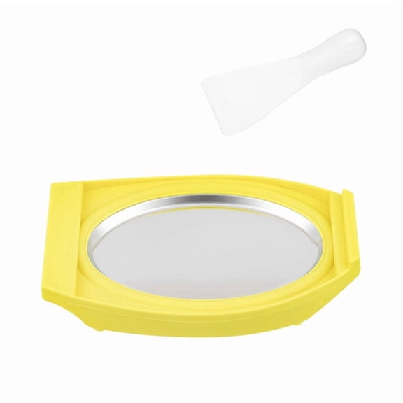Ice Cream Maker Pan Multifunctional Cold Sweet Food Plate Rolled Ice Cream Maker Homemade Yogurt Gelato Green