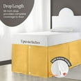 thumbnail image 4 of CCNY Dorm Room Bed Skirt Pleated Pattern 100% Microfiber Golden Full XL 32" Drop Length Dorm Bed Skirts, 4 of 6