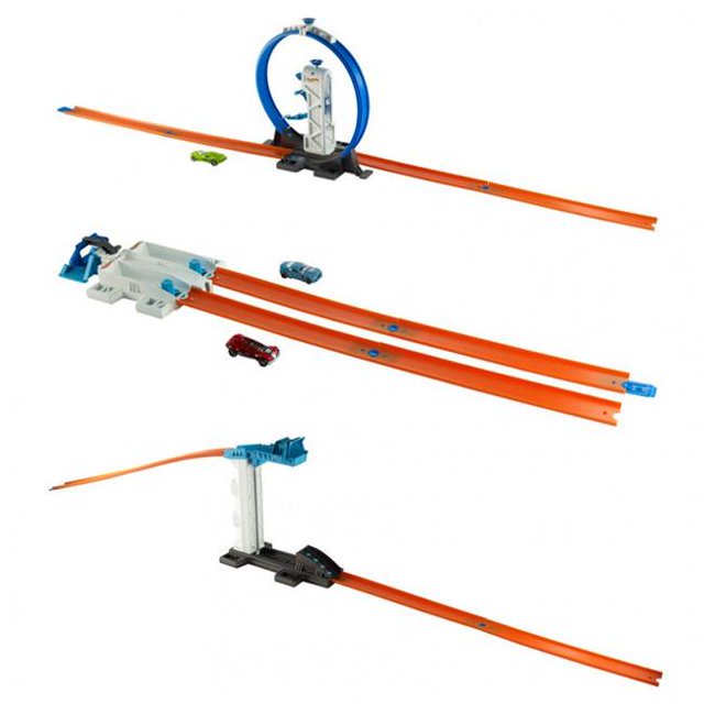 Mattel MTTDNH84 Hot Wheels Track Builder Accelerator Toys Assortment - 4 Piece