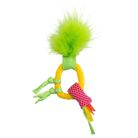 Catstages Pineapple Dental Teether Toy for Cats and Kittens, Textured Fabric Mesh Chew Toy, Catnip, Helps Support Teething