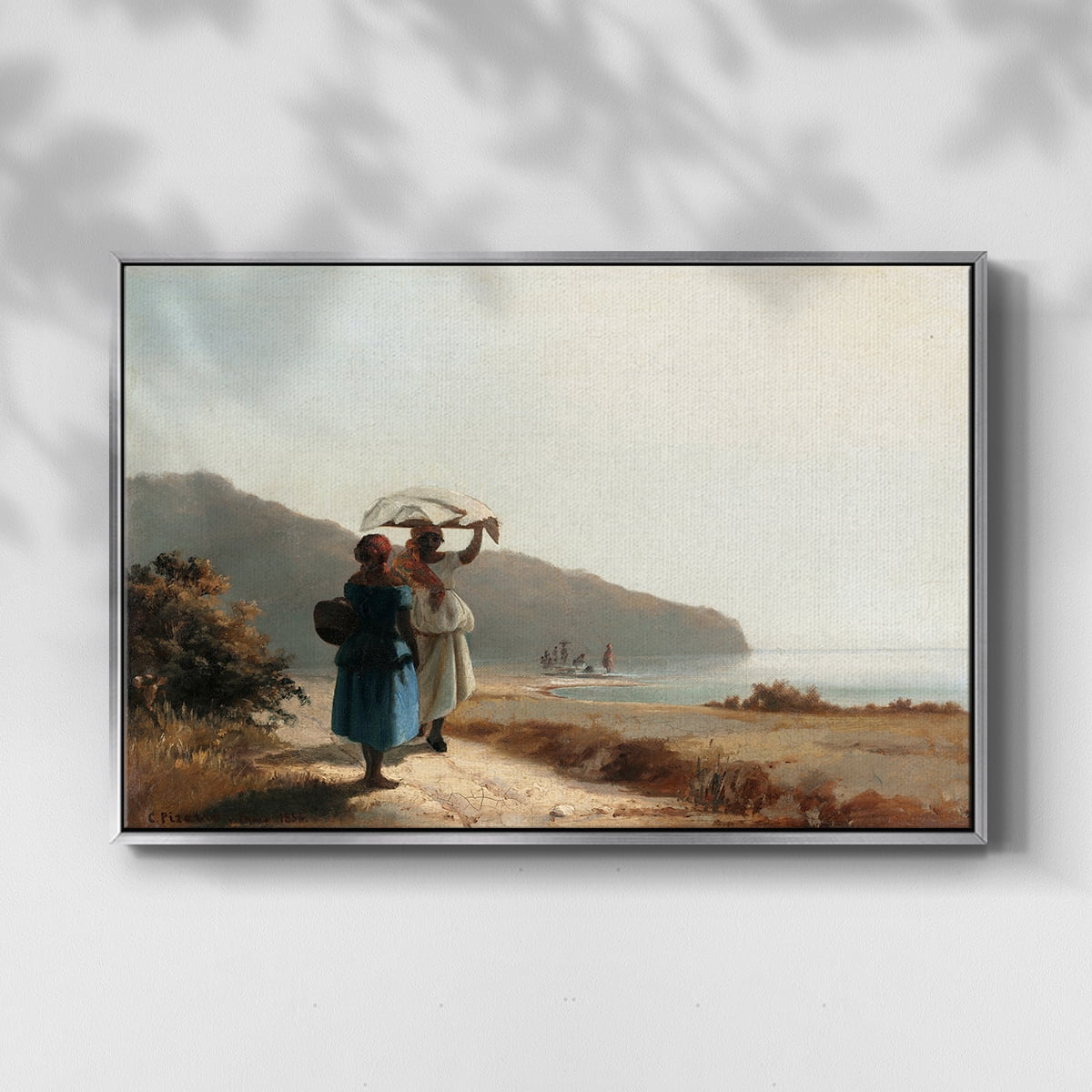 Vintage Landscape-CIX By Wexford Home Framed in Silver Wood Gallery Wrapped Canvas 25 in. x 37 in.