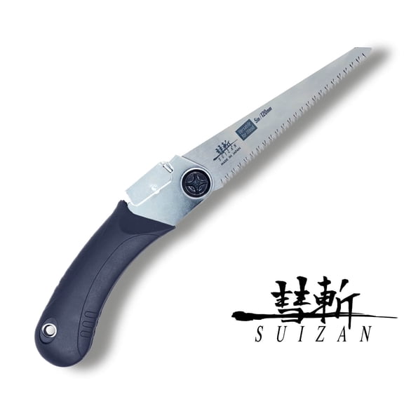 SUIZAN Japanese Folding Saw 4.7 inch (120mm) Pocket Handsaw Versatile for Wood