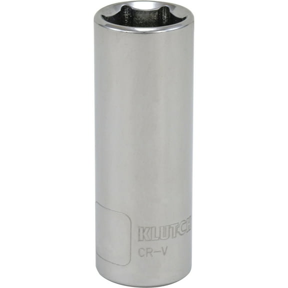 Klutch Deep Socket, Metric, 21mm, 1/2in.-Drive, 6-Pt.