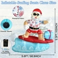 thumbnail image 3 of 5.6FT Christmas Inflatables Surfing Santa Claus Outdoor Hawaiian Decorations, Christmas Blow Up Yard Decorations with Built-in LED Lights for Indoor Outdoor Holiday Party Garden Patio Yard Lawn Decor, 3 of 8