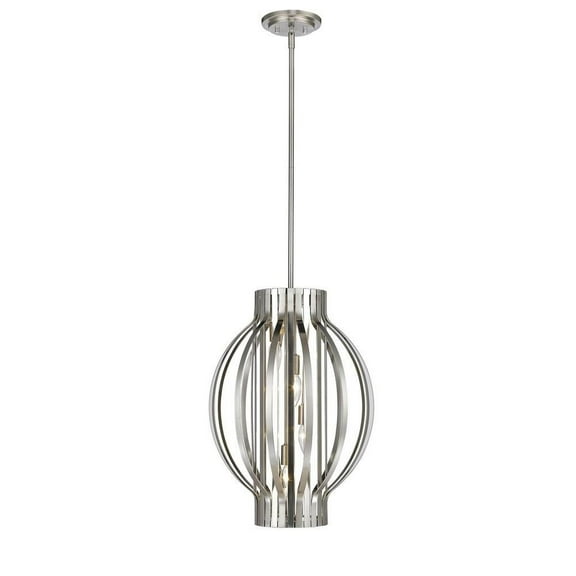 4 Light Pendant in Metropolitan Style 16 inches Wide By 22 inches High-Brushed Nickel Finish Bailey Street Home 372-Bel-2019924