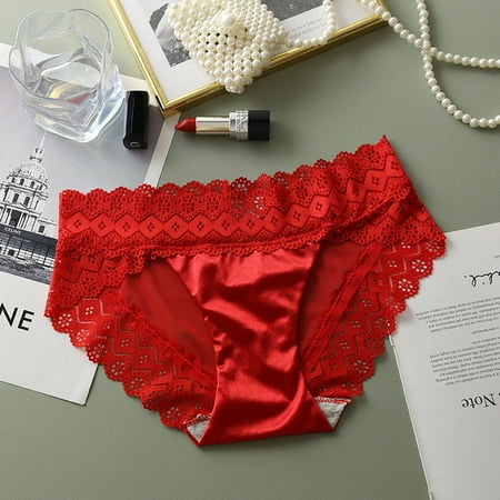 

Low Waist Hollow Lace Panties for Women Sexy Hipster Underwear Ladies Brief with Cotton Crotch 3-Pack