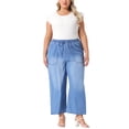 thumbnail image 2 of Body de mujer plus size Agnes Orinda, con cuello redondo, mangas cortas con volantes, ajuste ceñido, básico y casual, talla 2X, color blanco, 2 of 5