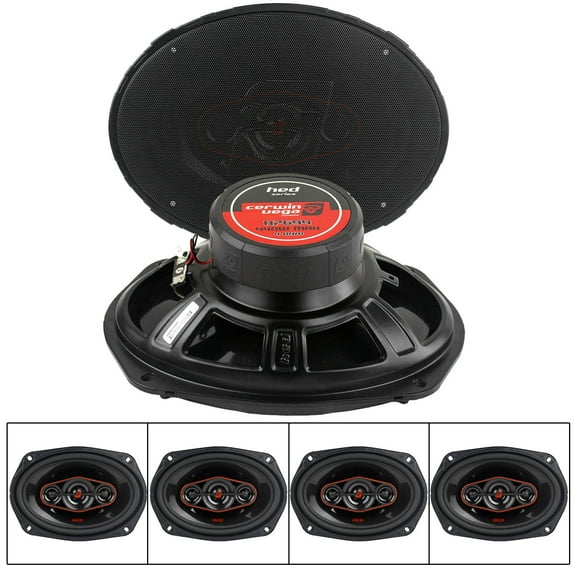Cewin Vega 6x9 4-Way Coaxial Speaker System 440 Watts Max HED Series 4 Speakers Pack