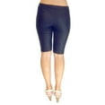 thumbnail image 3 of Vivian's Fashions Legging Shorts - Knit Denim Biker, Misses Size (Blue, S), 3 of 3