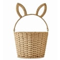 thumbnail image 1 of Easter Basket with Rabbit Ear Handle for Adults – Round Toilet Paper Holder, 22 cm x 16 cm, Holiday Decorative Storage Container, 1 of 5
