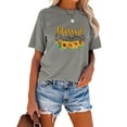 thumbnail image 2 of Anbech Sunflower T-Shirt for Women Graphic Butterfly Printed Short Sleeve Tee Tops with Crew Neck, 2 of 4