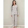 thumbnail image 7 of Richie House Women's Knit Flannel Pajama Sleepwear Set with Pants RHW2843, 7 of 7