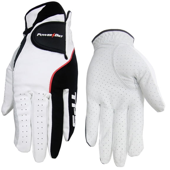 NEW PowerBilt TPS Cabretta Tour Golf Glove 2-Pack - Size M Regular RH