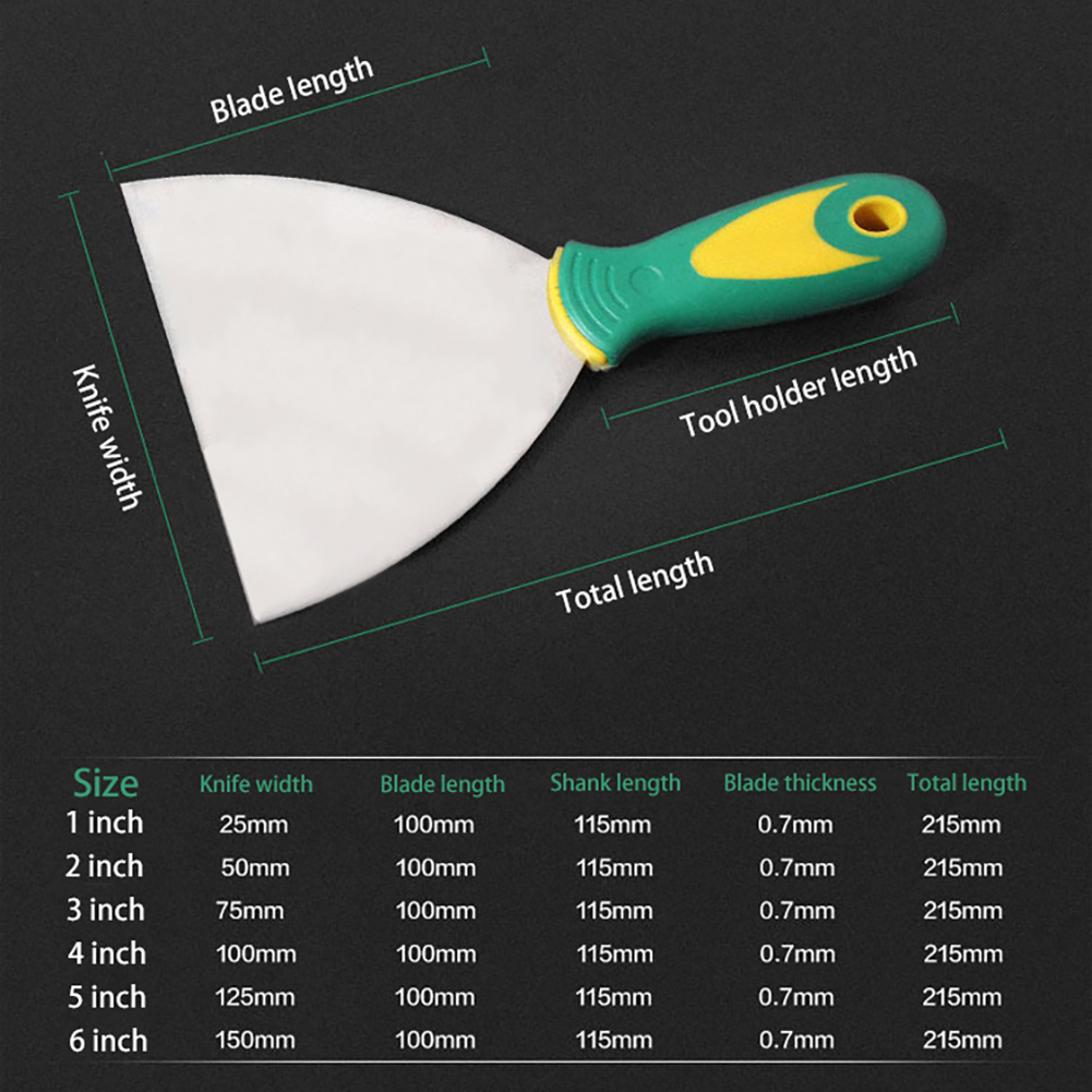 Putty Knife Scraper Blade Shovel Stainless Steel Wall Plastering Knife Hand Construction Tools;Putty Knife Scraper Blade Shovel Wall Plastering Knife Construction Tools - image 2 of 6