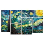 Trademark Fine Art 12X18 Landscape Canvas Wall Art 'Starry Night' by Vincent van Gogh