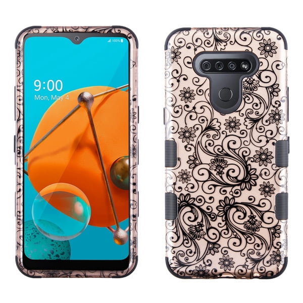 LG K51 Phone Case Hybrid Tough Armor Three Layers Rugged Rubber TPU