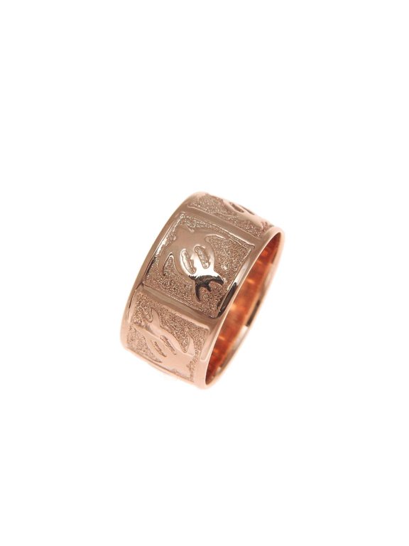 14k solid pink rose gold 10mm custom made Hawaiian honu turtle personalized ring size 8