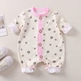 thumbnail image 2 of larppty Unisex Footless Newborn Baby Sleepers Pajamas Romper Boys Girls Long Sleeve (Pink), 2 of 4