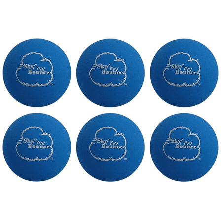 (6) New SKY Bounce Rubber HAND BALL Racquetball Stickball Catch Fetch COLOR Blue