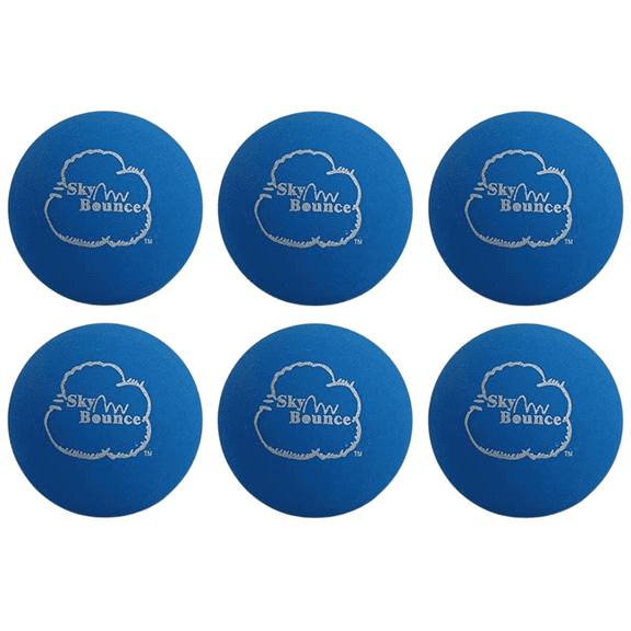 (6) New SKY Bounce Rubber HAND BALL Racquetball Stickball Catch Fetch COLOR Blue