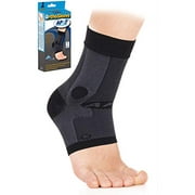 OrthoSleeve AF7 Ankle Brace (One Sleeve) for Inversion sprains, weak Ankles, Instability and Achilles tendonitis (XL, Black, Right Foot)