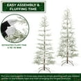 thumbnail image 4 of 7.5FT Pre-Lit Sparse Flocked Pine Artificial Holiday Christmas Tree, Warm White and Multicolor LED Lights with Sturdy Metal Stand, 4 of 7