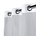 thumbnail image 5 of Hookless Waffle Shower Curtain, 3-in-1 Shower Curtain with Sheer Top Window, Flex-on Rings & Fabric Liner, 71 In Wide x 74 In Long, White, 5 of 7