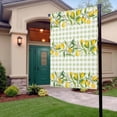 thumbnail image 3 of Garden Flag Double-Side Printed House Flag Yellow Lemon Yard Flag Summer Fruit Lemon Green White Buffalo Plaid Welcome Banner Decor Outdoor Holiday Decorations 28*40in, 3 of 8