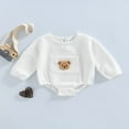 thumbnail image 2 of Combinaison d'Automne pour Bébé, Décontractée, Manches Longues, Broderie d'Ours, Poche avant, une-Pièce, 2 of 7