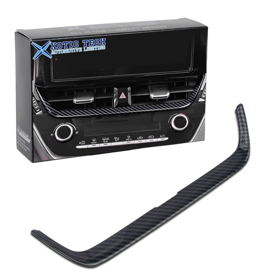Xotic Tech Carbon Fiber Texture Center Console Screen Dash Board A/C Air Conditioning Outlet Cover Trim Panel Frame Decoration Compatible with Toyota Corolla 2020-2023 Corolla Cross