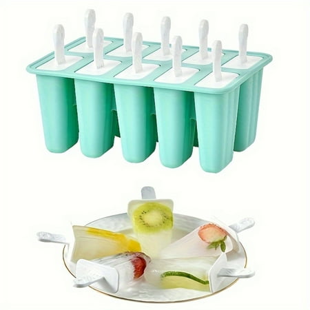 

DEKAXID Easy-Release 10-Cavity Silicone Popsicle Mold - Bpa-Free Reusable Ice Pop Maker For Summer Fun & Beach Parties