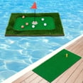 thumbnail image 4 of Costway Tapis de Frappe de Golf Flottant Rectangulaire Vert pour Piscine Inclut 6 Balles de Golf, 4 of 10