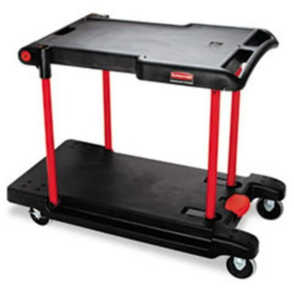 Two Shelf Convertible Utility Cart  23-3/4w x 45-1/4d x 43-3/4h  Black