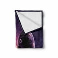 thumbnail image 2 of Galaxy Soft Flannel Fleece Blanket, Planets over Purple Nebula Celestial Comet Magic Rays Universe Astronomy Picture, Cozy Plush for Indoor and Outdoor Use, 60" x 80", Magenta Mauve, by Ambesonne, 2 of 6