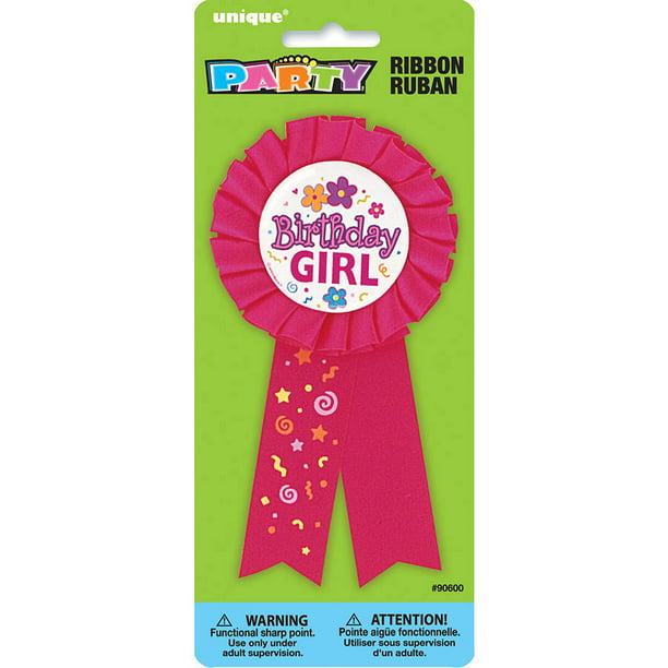 Birthday Girl Award Badge, Pink, 1ct - Walmart.com - Walmart.com
