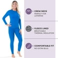 thumbnail image 3 of Rocky Women Thermal Top and Bottom Set Warmer Cold Weather Underwear Set, Blue XS, 3 of 7