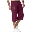 thumbnail image 1 of Wyzesi Plus Size Pants for Men Guest Long Jogging In Spring and Summer Relaxing and Relaxing Beach Vacation Nine Point Sweatpants Christmas Casual Pants Costumes, 1 of 4