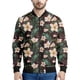 thumbnail image 3 of Chaqueta con cremallera y estampado de frangipani colorido para hombre y mujer, abrigo con estampado floral en 3D, chaquetas con cremallera, sudadera bomber de manga larga, 3 of 5