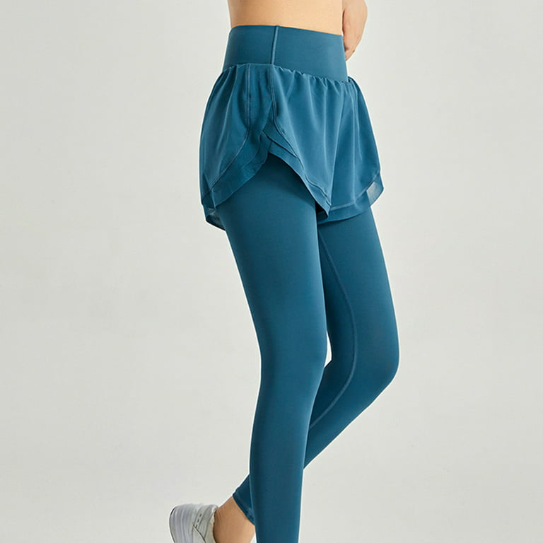MEESU Womens Sports Skirted Leggings High Waist Tennis Golf Skorts Workout  Running Yoga Skirts Pants