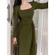 thumbnail image 3 of Vestidos elegantes de fiesta para mujer, vestido largo informal de manga abombada para primavera 2023, moda coreana, vestido de noche para mujer, 3 of 5