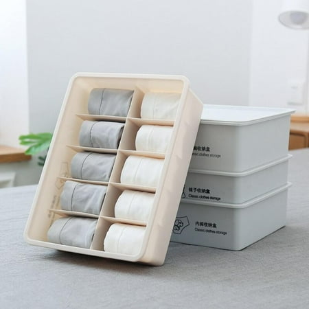 

[Big sale!]Underwear Organizer Bra Socks Foldable Home Storage Box Plastic Wardrobe Drawer Closet Separated Underwear Organizer