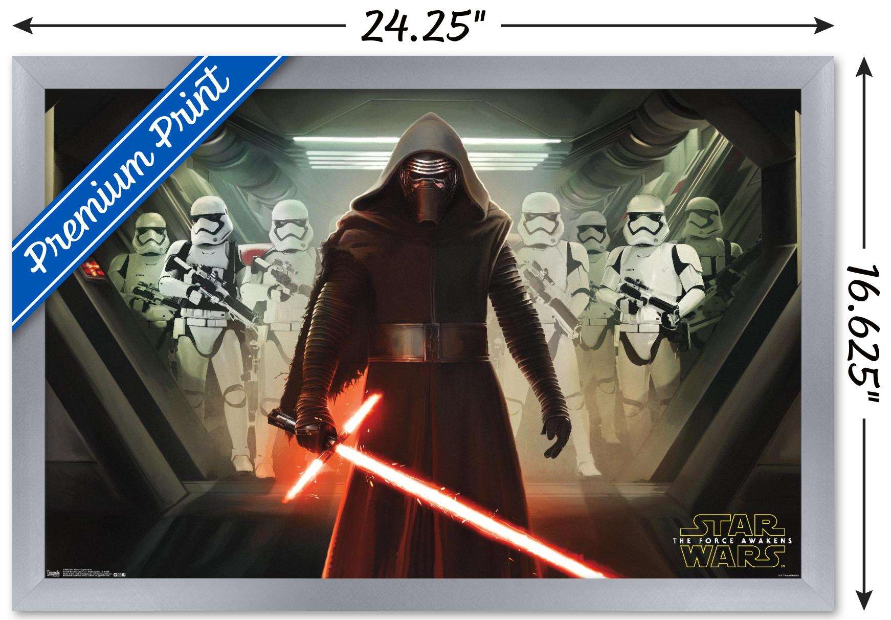 Star Wars: The Force Awakens - Oppression Wall Poster, 14.725" x 22.375", Framed