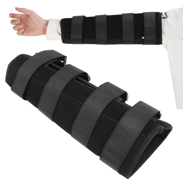 Forearm Splint, Adjustable Elbow Brace Splint Support Elbow Stabilizer Arm Support Elbow Stabilizer Brace with 4 Hook and