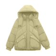 thumbnail image 5 of ZHOGXU Women's Hooded Coat With Pocket Long Sleeve Solid Color Zipper Thickened Warm Comfortable Fashion Jacket For Casual Daily Wear Green Xl, 5 of 5