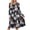 Black 1, variant on CHGBMOK Women's Midi Dress Long Sleeve Loose Fit Dresses Casual Crew Neck Print Dresses