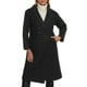 thumbnail image 1 of Abrigo largo de doble botonadura con solapa de pico para mujer INSPIRE CHIC, de invierno, negro, tamaño XS, 1 of 6