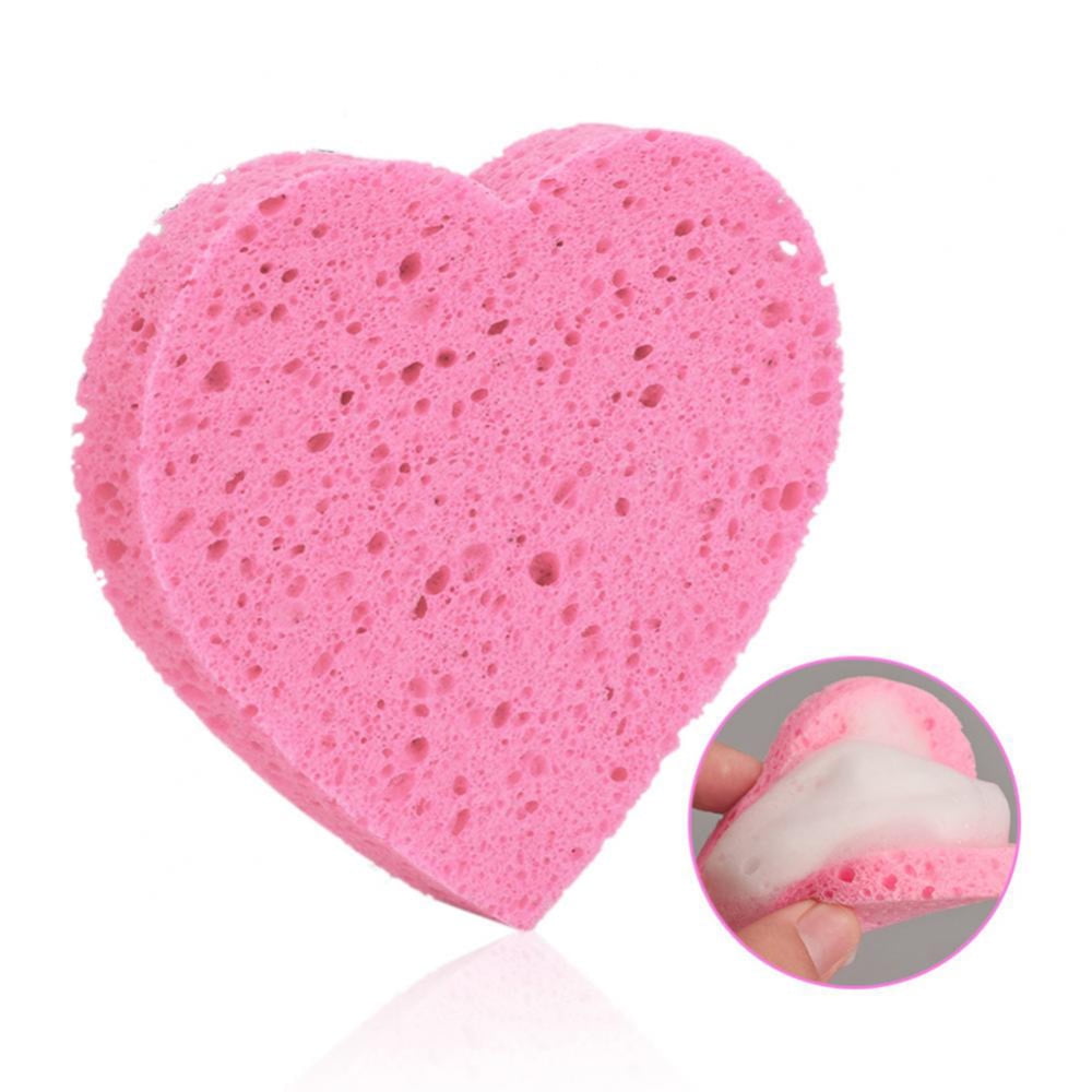 50-Count Compressed Facial Sponges Heart Shape，Reusable Natural Face S –  k-beautyvelvet
