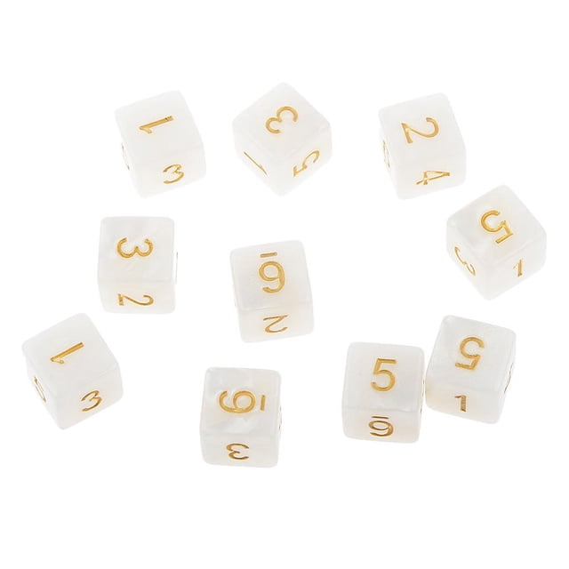 Juego de 10 piezas Sunnimix Dados de rol D6 D10 D12 D20 16mm