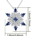 thumbnail image 3 of CFIOZYOS Women's 925 Sterling Silver Blue Crystals Snowflake Pendant Fashion Necklace Collarbone Chain, 3 of 8