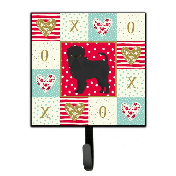 Affenpinscher 2 Love Leash or Key Holder Red